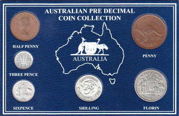 1956 Australia Year Coin Set in card - Click Image to Close